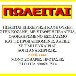 image-140588 Πωλείται επιχείρηση – ουζερί, σε τιμή ευκαιρίας στην Κοζάνη, λόγω αναχώρησης στο εξωτερικό
