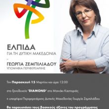 image-172134 Υποψηφίους Περιφερειακούς Συμβούλους και τους βασικούς άξονες του προγράμματος του συνδυασμού για το νομό Καστοριάς θα παρουσιάσει την Παρασκευή 15/3 η Γ. Ζεμπιλιάδου