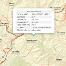 image-280086 kozan.gr: Κοζάνη: Σεισμική δόνηση μεγέθους 3.7 (3.6 η 2η εκτίμηση) – Σύμφωνα με τα πρώτα στοιχεία από το Γεωδυναμικό Ινστιτούτο Αθηνών το επίκεντρο εντοπίζεται σε περιοχή μεταξύ του “τριγώνου” Παλαιοκάστρου – Σιάτιστας – Μεταμόρφωσης, 15 Χλμ. ΔΝΔ της Κοζάνης