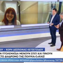 image-286020 kozan.gr: Η Λευκή Κετσετσίδου, κόρη μιας εκ των κυριών στην Πτολεμαίδα, που κατά την περίοδο της πανδημίας, πίνουν τον καφέ τους στο διάδρομο της πολυκατοικίας τους, κρατώντας τις ασφαλείς αποστάσεις, μιλά, στον τηλεοπτικό σταθμό OPEN, για αυτό τον ιδιαίτερο και προσαρμοσμένο, στα σημερινά δεδομένα, τρόπο, επικοινωνίας της συγκεκριμένης παρέας (Βίντεο)