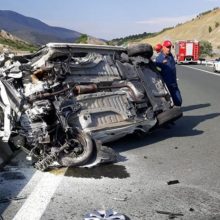 image-297935 Τροχαίο ατύχημα, στην Εγνατία οδό, στη γέφυρα του Αλιάκμονα, στο ρεύμα από Γρεβενά προς Κοζάνη (Φωτογραφία)