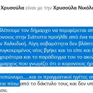 image-304683 Xρυσούλα Μαρκούση (δημοτική σύμβουλος μείζονος αντιπολίτευσης στο Δήμο Βοΐου): “Η ευθύνη έχει ονοματεπώνυμο κι οι πραγματικοί ηγέτες αναλαμβάνουν τις ευθύνες, δεν κρύβονται πίσω”