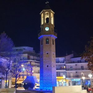 image-316834 Δήμος Γρεβενών: Στο μπλε χρώμα του Διαβήτη το Ρολόι των Γρεβενών