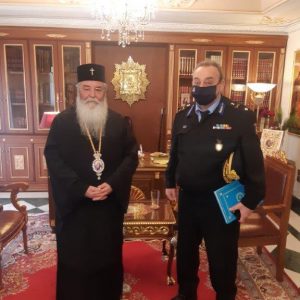 image-331627 Εθιμοτυπική επίσκεψη του Διοικητή της Περιφερειακής Πυροσβεστικής Διοίκησης Δυτ. Μακεδονίας, Αρχιπύραρχου Σ.Κορέλα στον Μητροπολίτη Σερβίων & Κοζάνης κ.κ. Παύλο και στον Δήμαρχο Σερβίων Χ. Ελευθερίου