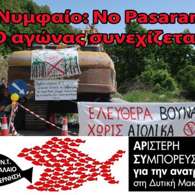 image-349108 «Αριστερή Συμπόρευση για την ΑΝΑΤΡΟΠΗ στη Δυτική Μακεδονία»: Με ΜΑΤ και καταστολή τοποθετούν αιολικά καταστρέφοντας το Νυμφαίο