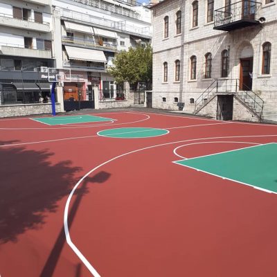 image-363117 kozan.gr: Βαλταδώρειο Γυμνάσιο Κοζάνης: Τα όμορφα ακρυλικά δάπεδα μπάσκετ και βόλεϊ