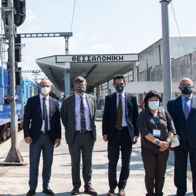 image-363153 Χαιρετισμός του Υφυπουργού Υποδομών και Μεταφορών κ. Μιχάλη Παπαδόπουλου κατά την υποδοχή της αμαξοστοιχίας «Connecting Europe Express» στον σιδηροδρομικό σταθμό Θεσσαλονίκης