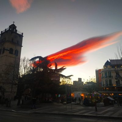 image-383935 Η εντυπωσιακή, σημερινή, φωτογραφία, από την Κοζάνη, με τα κόκκινα σύννεφα